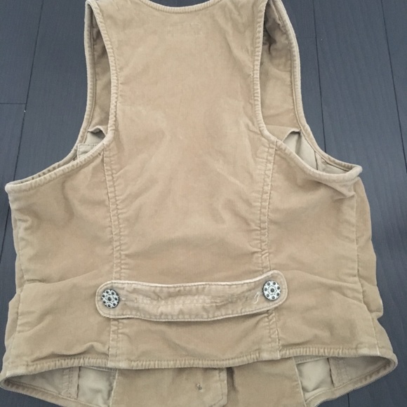 Guess fitted crop stretch corduroy vest NEVER WORN - Picture 5 of 6